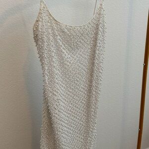 White Embellished Mini Dress